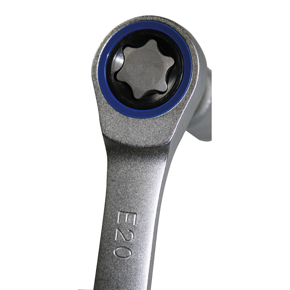 SW-Stahl Doppelringratschenschlüsselsatz E-Profil 4-teilig (E6 bis E24)