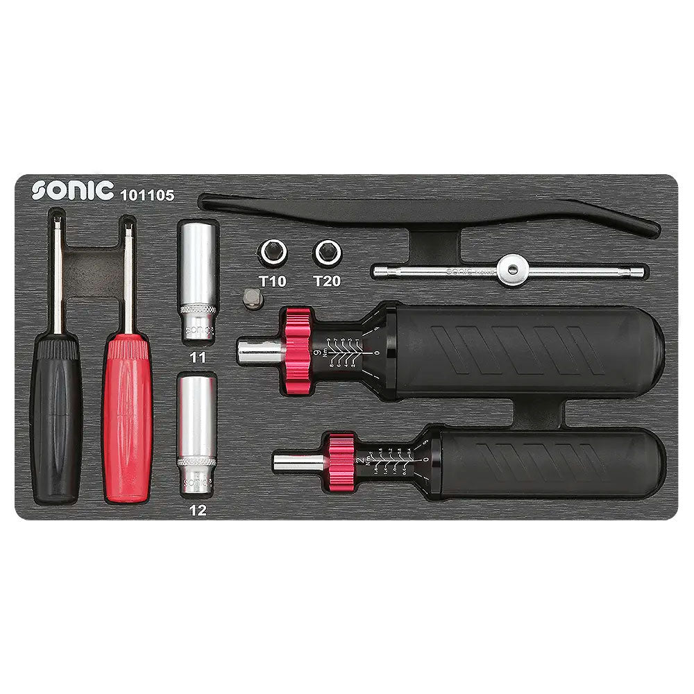 Sonic BMCS Blasformkoffer mit Reifendruckkontroll-Satz, 11-teilig