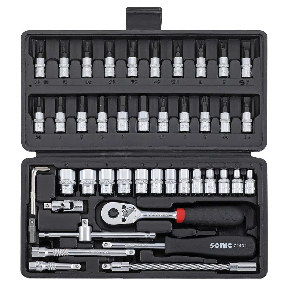 Sonic Stecknusssatz 1/4" 6-kant 46-teilig - 104601