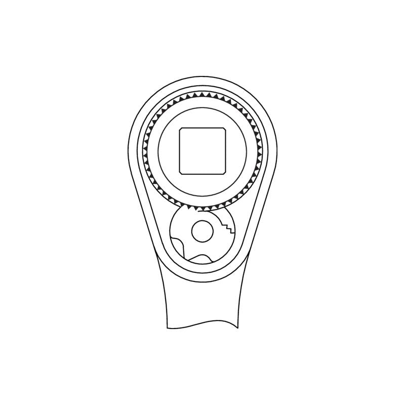 GEDORE Umschaltknarre 1/4 Zoll, Zwei-Komponenten-Griff, 127 Millimeter - 2093 U-20