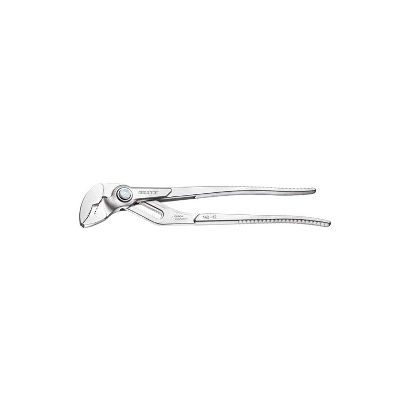 GEDORE Universalzange 30 Zentimeter, 17-fach verstellbar, geriffelt, verchromt - 142 12 C