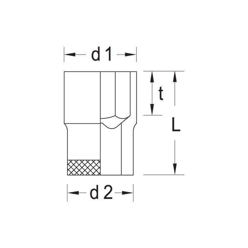 GEDORE Steckschlüsseleinsatz 3/8 Zoll 6-kant 1/2 Zoll 30 1/2AF - 123456