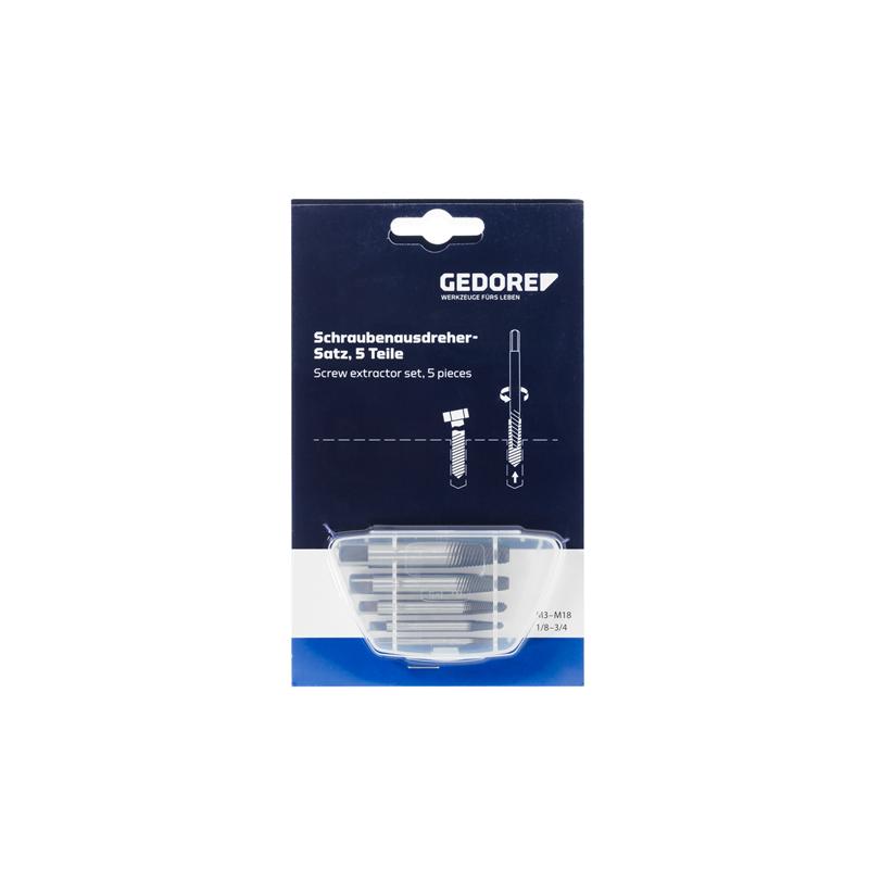 GEDORE 5-teiliger Schraubenausdreher-Satz M3-M18 8551 S-005