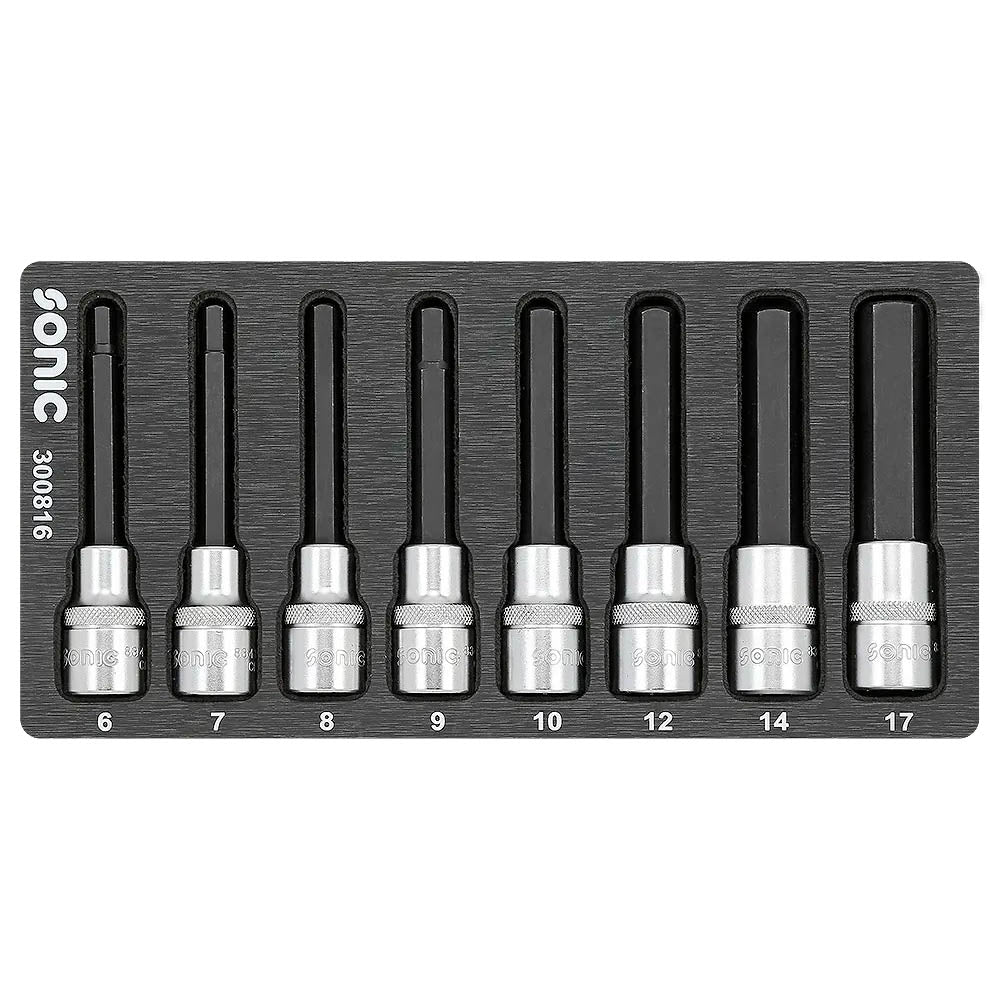Sonic BMCS Blasformkoffer mit 1/2 Innensechskant Biteinsätze lang, 8-teilig