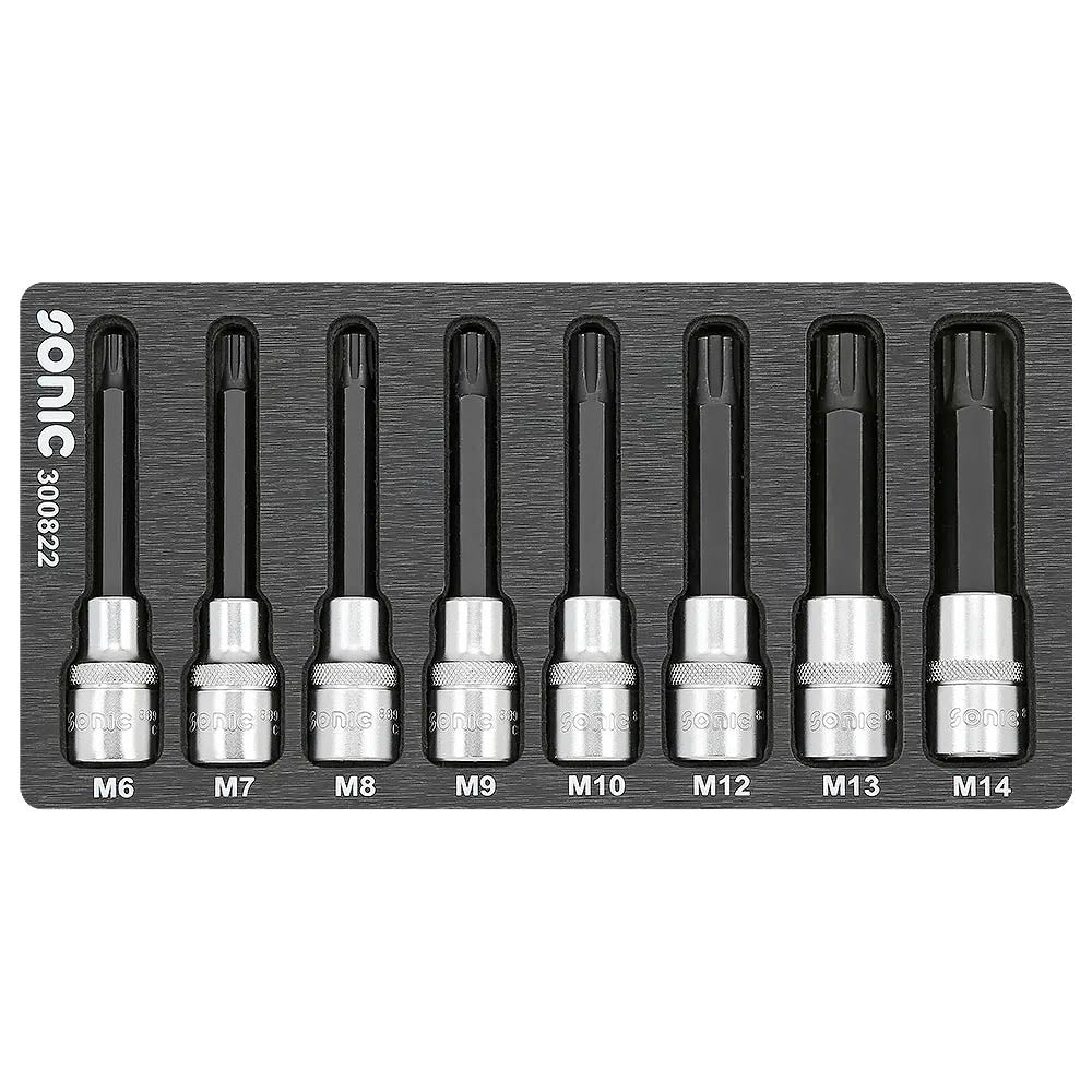 Sonic BMCS Blasformkoffer mit 1/2 Ribe Biteinsätze lang, 8-teilig