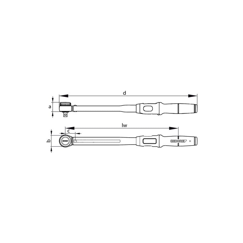 GEDORE Drehmomentschlüssel TORCOFIX TF-K 80 bis 400 Newtonmeter TF-K400-