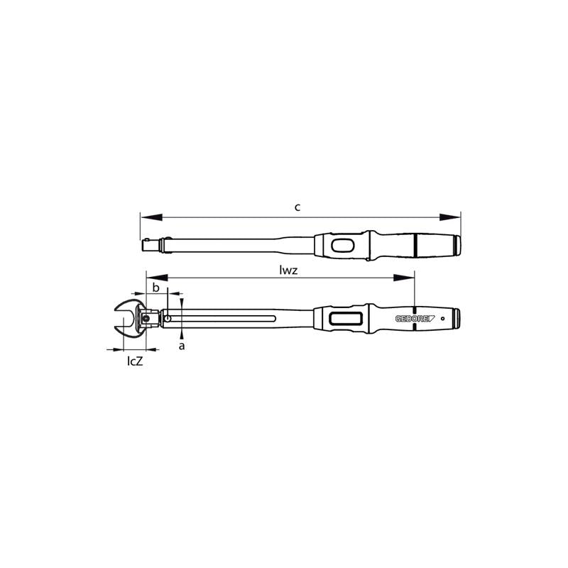GEDORE Drehmomentschlüssel TORCOFIX TF-Z 110-550 Newtonmeter TF-Z550-TF-Z550