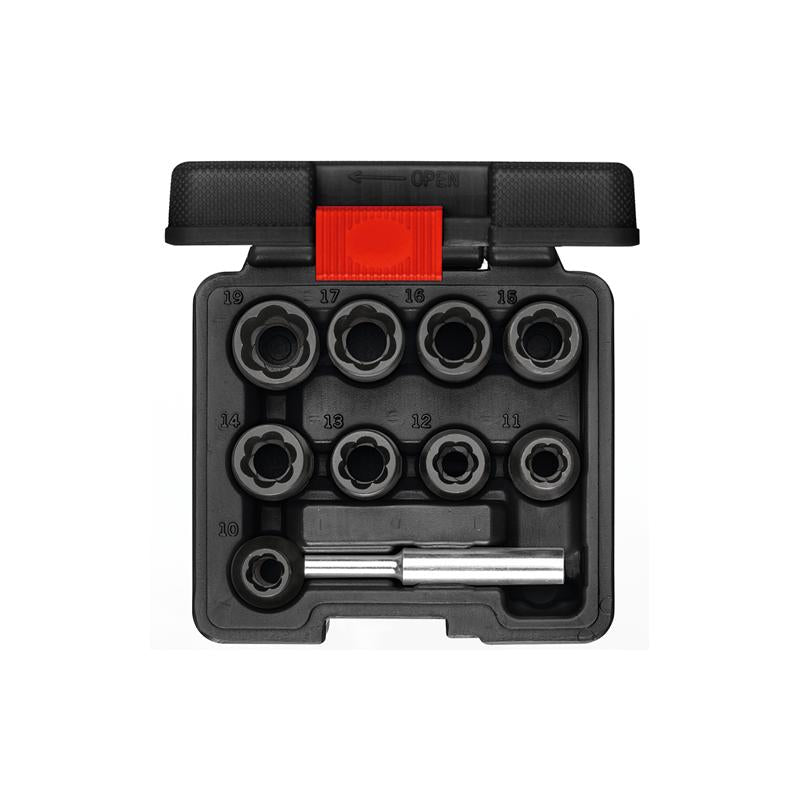 GEDORE Spiralnutenausdreher 1/2 Zoll 10-19 Millimeter 10-teilig - R68003010