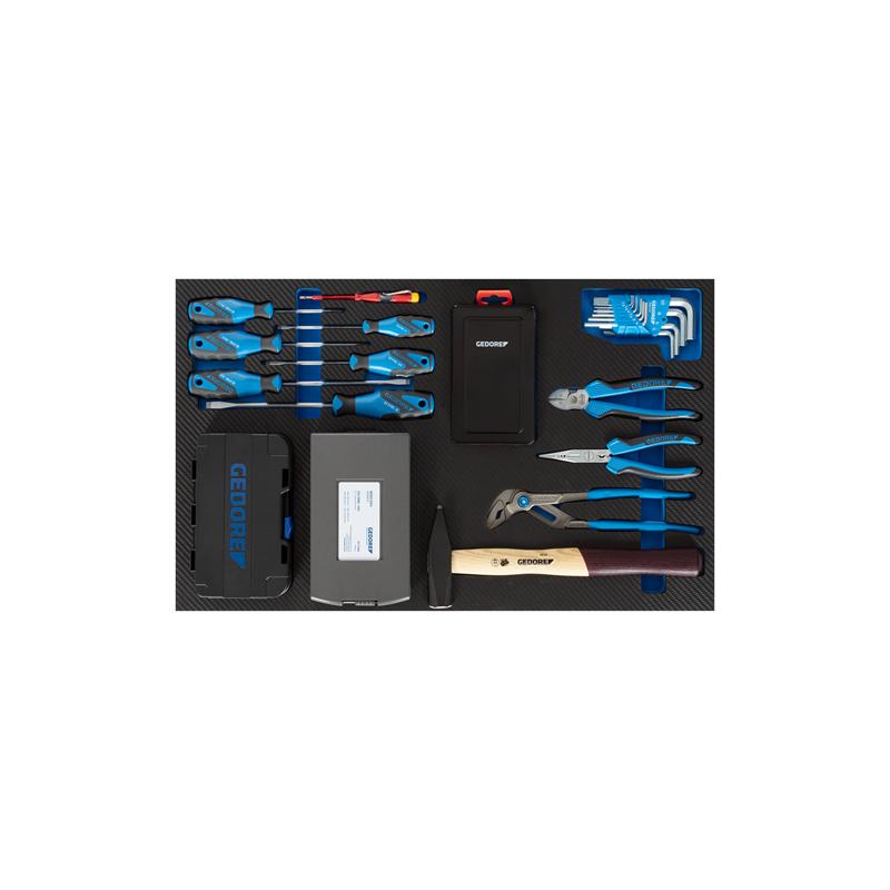 GEDORE Werkzeugsortiment in Check-ToolEinlagen 173-teilig TS-173