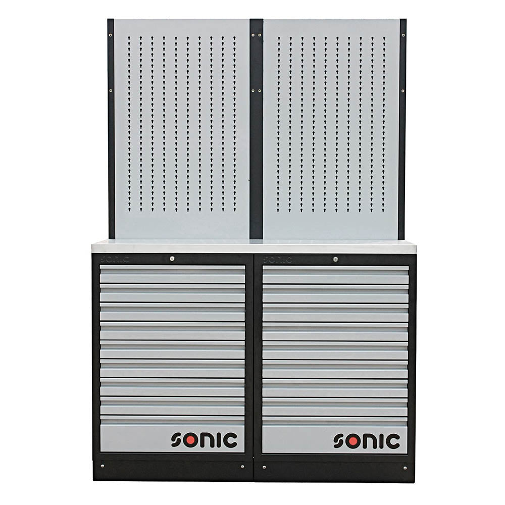 Sonic MSS 1348mm Schrankwand mit Edelstahl-Arbeitsplatte