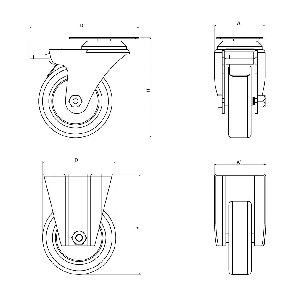 Sonic Rollensatz für Werkstatt-Servicewagen 4-teilig - 47573