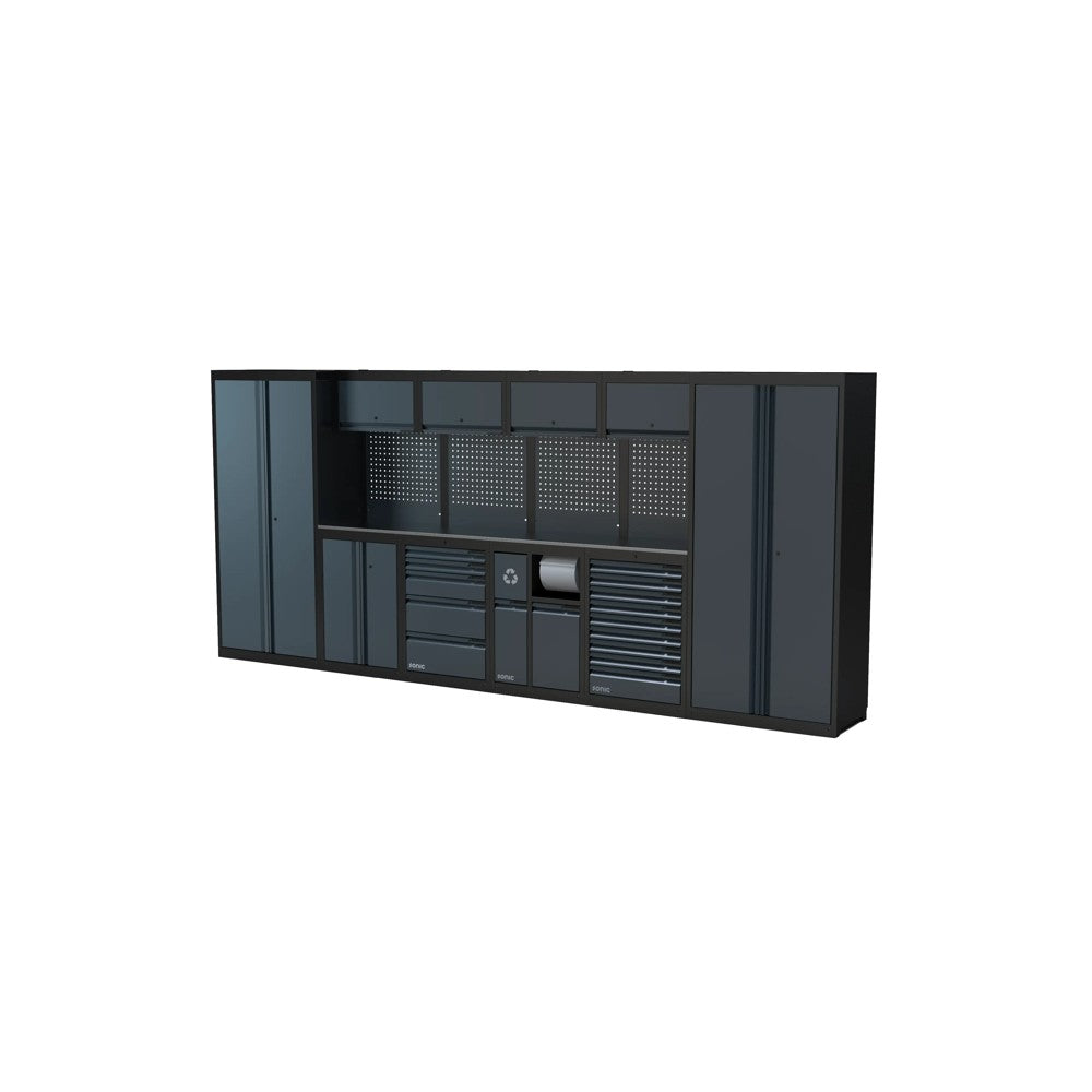 Sonic NEXT MSS Schrankwand Edelstahl-Arbeitsplatte hoch 4524 mm - 4930905