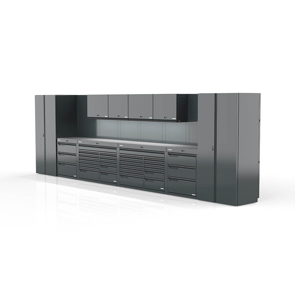 Sonic MSS+ Schrankwand hoch, Verbundarbeitsplatte