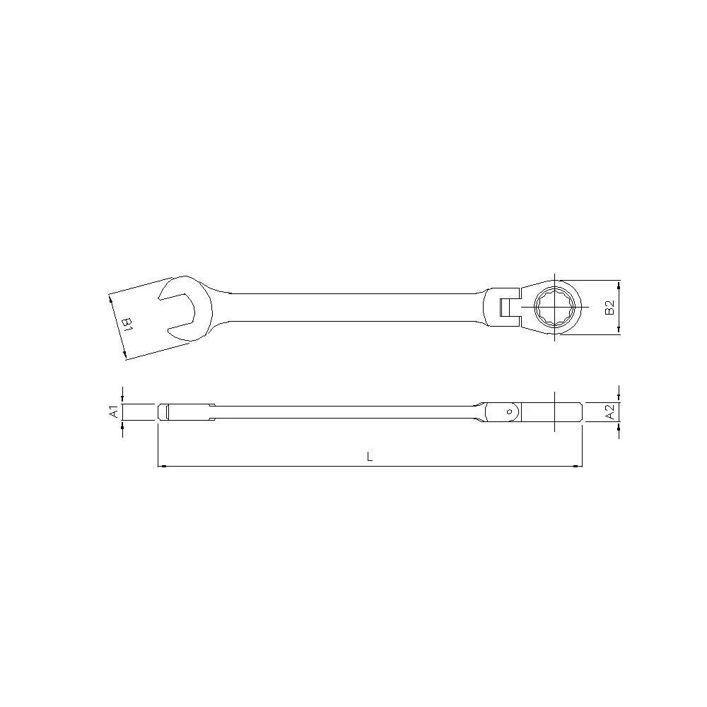 Sonic Flexible Ring-Gabelschlüssel Ratschensatz 12-kant 12-teilig - 601218