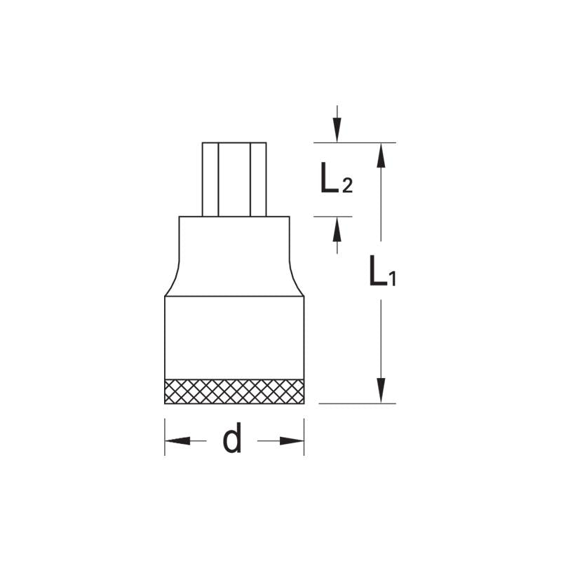 GEDORE Schraubendrehereinsatz 3/8 Zoll Innen Sechskant 4 Millimeter IN 30 4