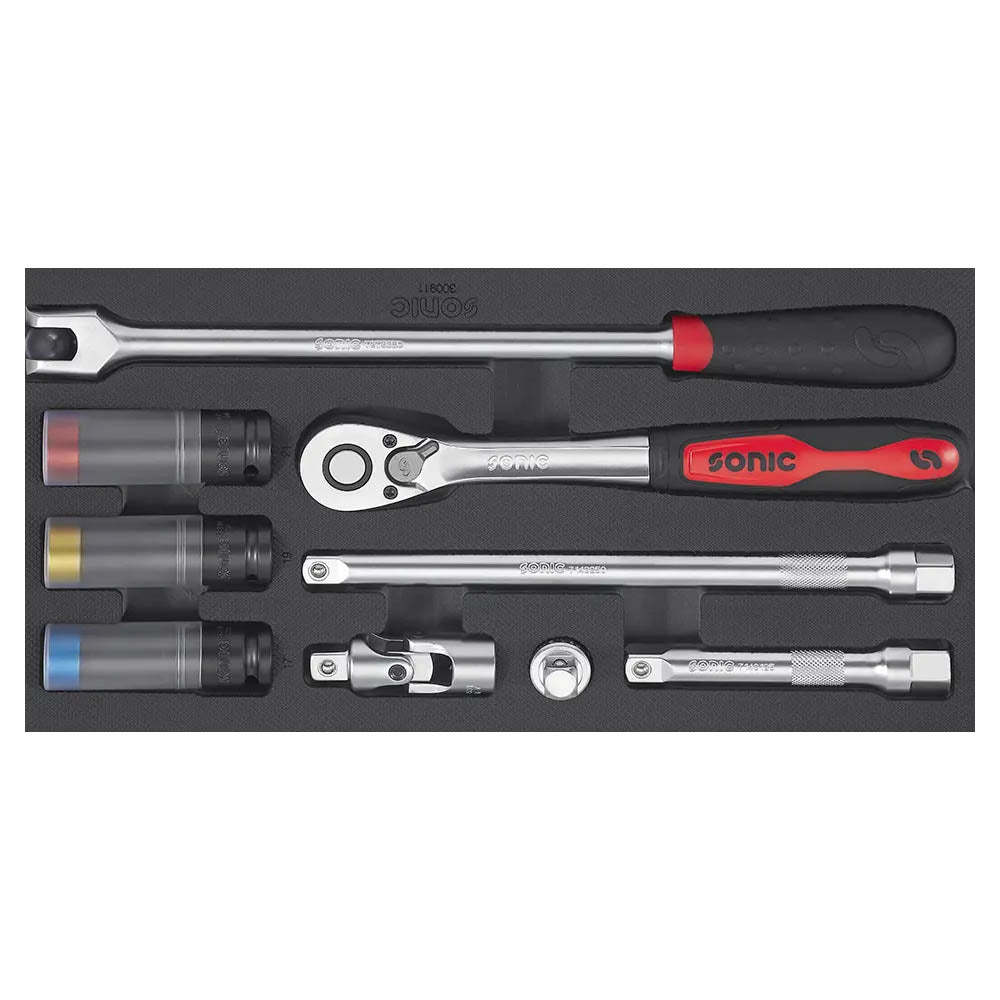 Sonic Schaumeinlage Ratsche Satz 1/2, 9 teilig SFS