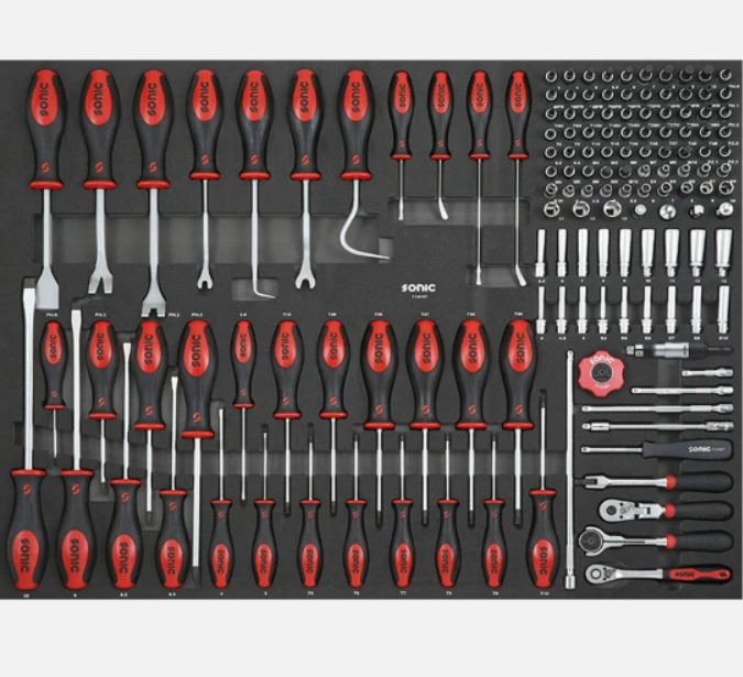 Sonic Werkstattwagen S12 XD gefüllt 735 teilig – dunkelgrau