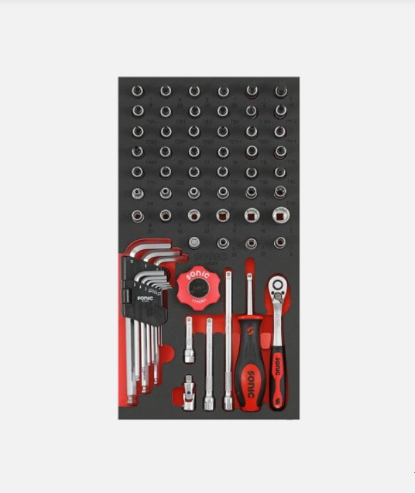 Sonic Werkstattwagen S9 gefüllt 279 teilig - dunkelgrau