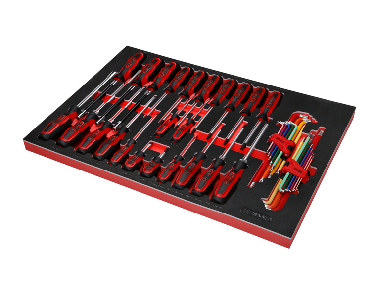 KS Tools Performanceplus Werkstattwagen-Satz P10 mit 397 Werkzeugen für 7 Schubladen