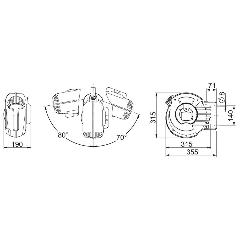 Sonic 12m Druckluft Kabeltrommel Ø 8mm (max. 15 Bar)