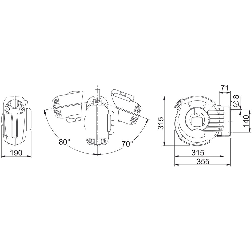Sonic 8m Druckluft Kabeltrommel Ø 10mm (max. 15 Bar)