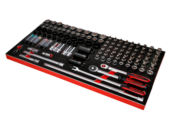 KS Tools Performanceplus Werkstattwagen-Satz P25 mit 446 Werkzeugen für 6 Schubladen