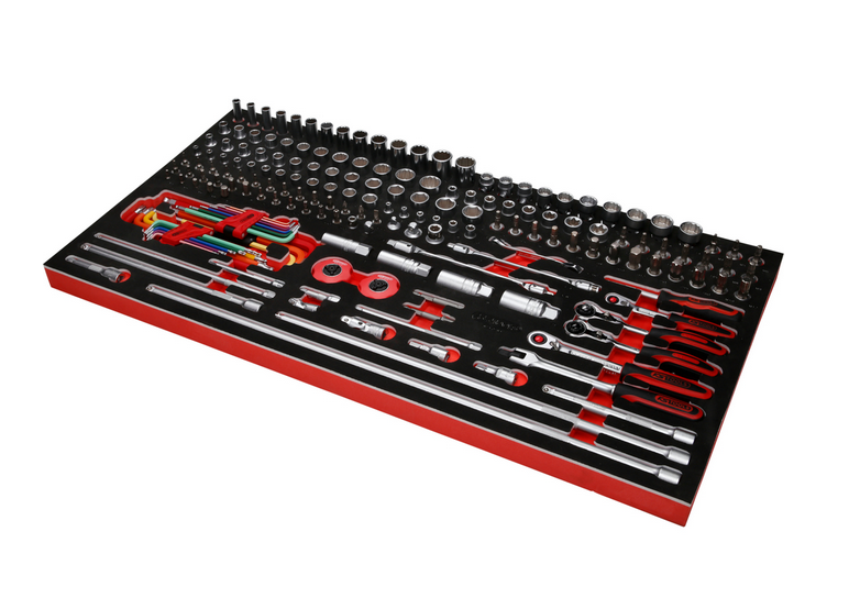 KS Tools Performanceplus Werkstattwagen-Satz P25 mit 446 Werkzeugen für 6 Schubladen