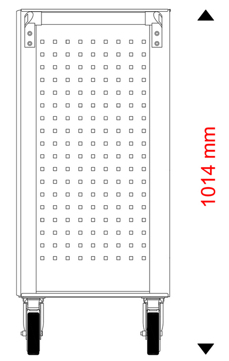 KS Tools ECOline SCHWARZ/ROT Werkstattwagen mit 7 Schubladen und 598 Premium-Werkzeugen