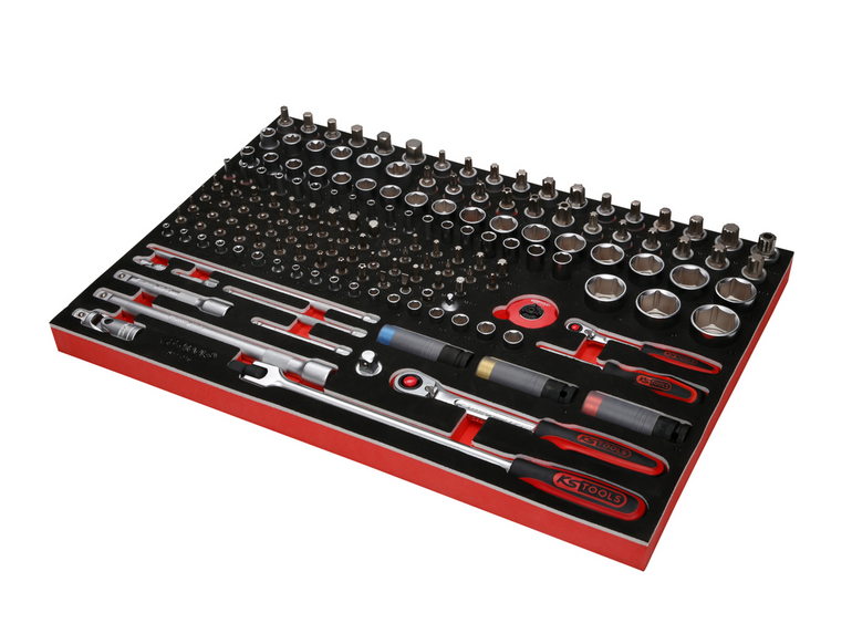 KS Tools Performanceplus Werkstattwagen-Satz P10 mit 536 Werkzeugen für 8 Schubladen