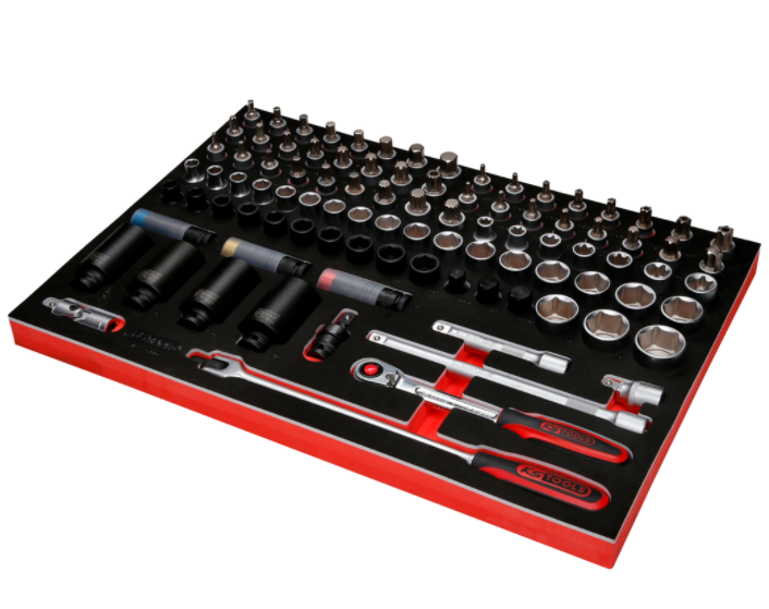 KS Tools Performanceplus Werkstattwagen-Satz P15 mit 370 Werkzeugen für 6 Schubladen