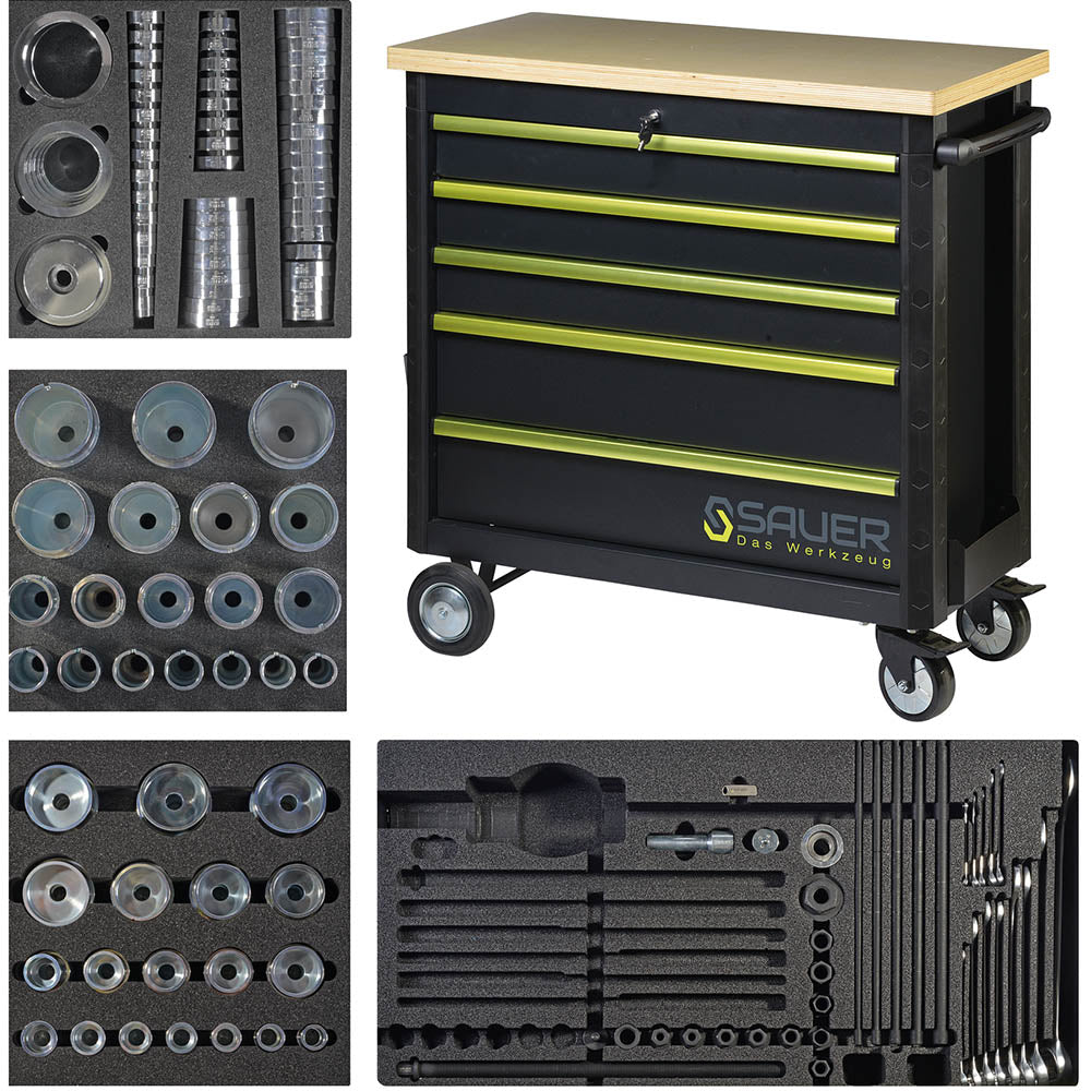 SAUER Werkstattwagen bestückt 160 teilig