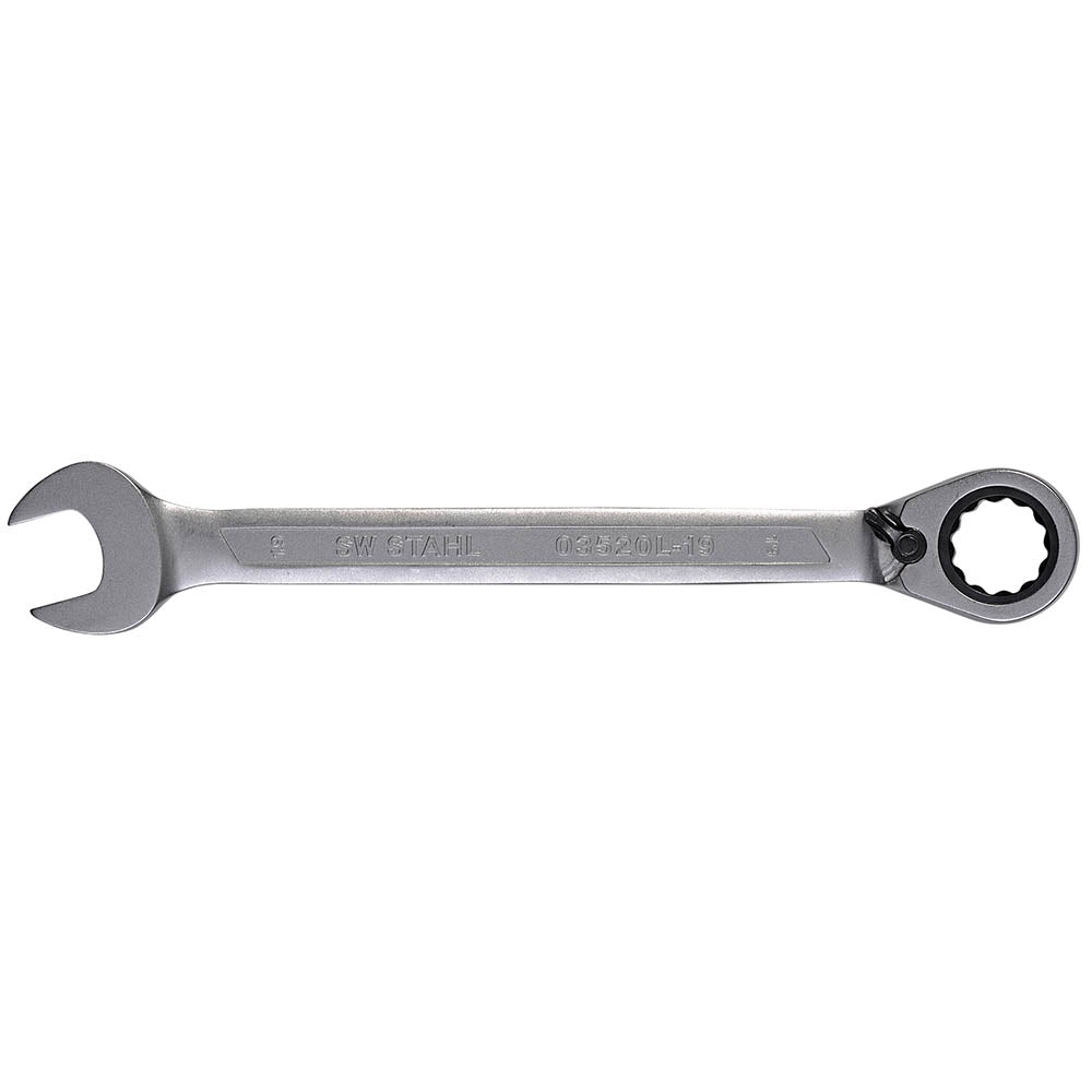 SW-Stahl Gabelringratschenschlüsselsatz umschaltbar 12-teilig (8 bis 19 mm)