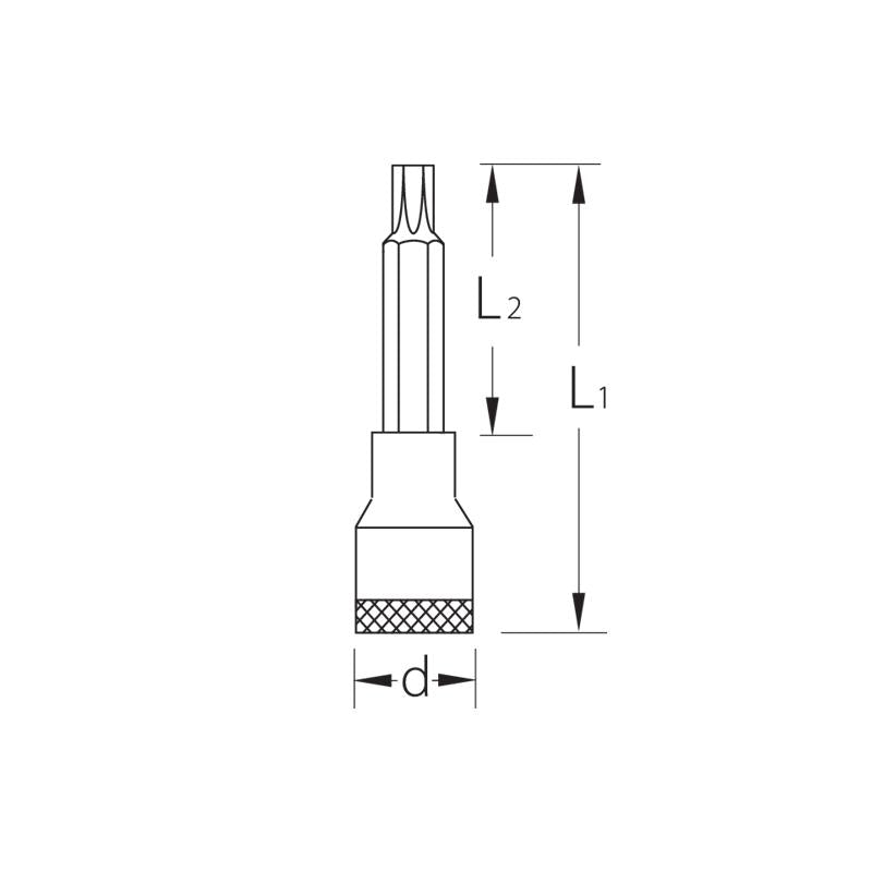 GEDORE Schraubendrehereinsatz 3/8 Zoll lang Innen-Torx T30 ITX 30 L T30 - 123456