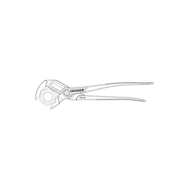 GEDORE Universalzange 30,48 cm, 17-fach verstellbar, tauchisoliert - SB 142 12 TL