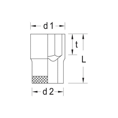 GEDORE Steckschlüsseleinsatz 3/8 Zoll Sechskant 5/8 Zoll 30 5/8AF - 123456