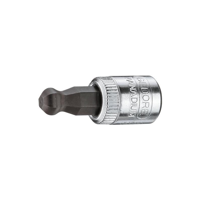 GEDORE Schraubendrehereinsatz mit 1/4 Zoll Kugelkopf, Innen-Sechskant, 6 Millimeter - 20 K 6