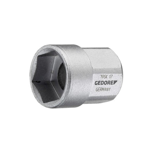 GEDORE Steckschlüsseleinsatz 1/2 Zoll, kurz, 17 Millimeter - 19 SK 17