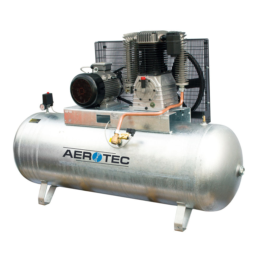 Aerotec Ölgeschmierter Kolbenkompressor 1100-500 Z PRO 10 Bar (400 Volt / 78 dB)