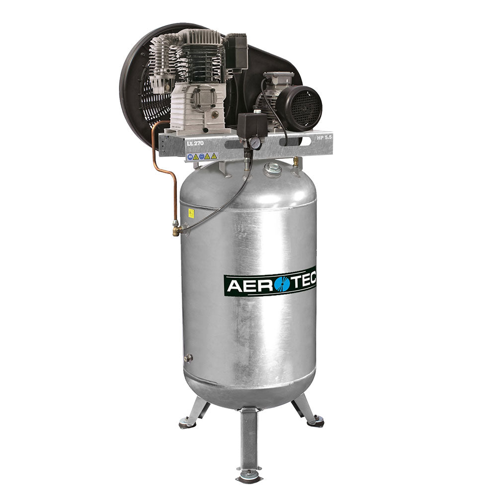 Aerotec Ölgeschmierter Kolbenkompressor N65-270 Z PRO AD2000 stehend (400 Volt / 15 Bar)