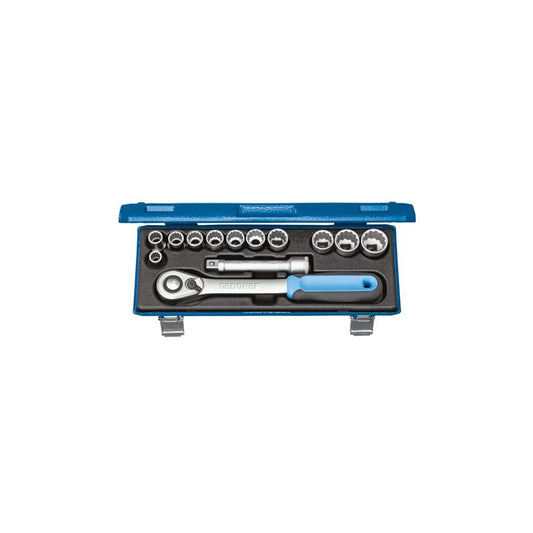 GEDORE Steckschlüssel-Satz 1/2 Zoll, 13-teilig, UD-Profil, 10 bis 24 mm - D 19 KMU-20