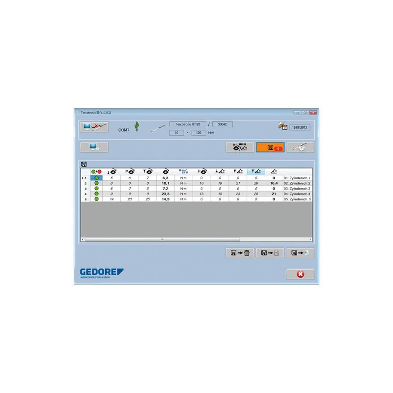 GEDORE Elektronischer Drehmomentschlüssel TorcoTronic III 10-120 Newtonmeter TT3KH 120-