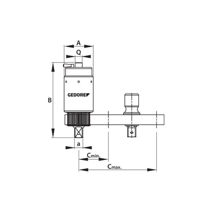 GEDORE Drehmomentvervielfältiger DREMOPLUS Aluminium 4000 Newtonmeter DVV-40Z