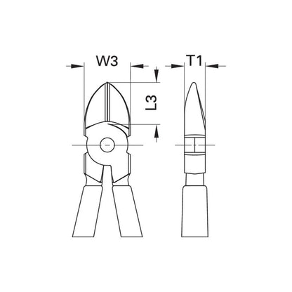 GEDORE Kraft-Seitenschneider 180 Millimeter tauchisoliert 8314-180 TL