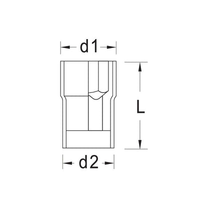 GEDORE VDE Steckschlüsseleinsatz 3/8 Zoll Sechskant 19 Millimeter VDE - 30 19