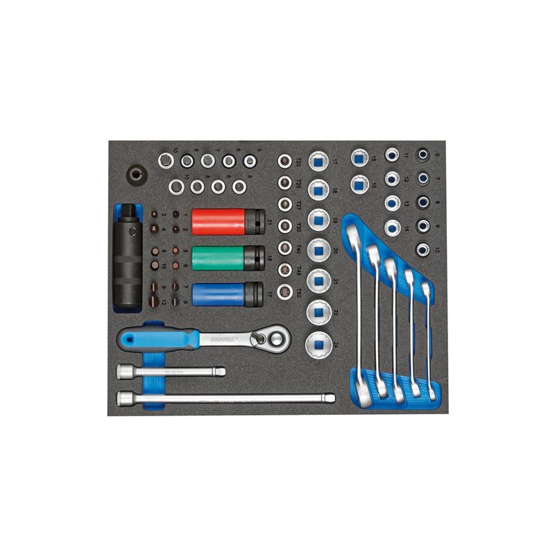 GEDORE Werkzeugsortiment in 2/4 Check-Tool-Modul TS CT2-D30