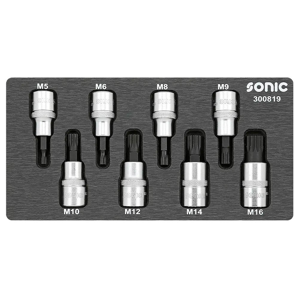 Sonic BMCS Blasformkoffer mit 1/2 Vielzahn Biteinsätze, 8-teilig