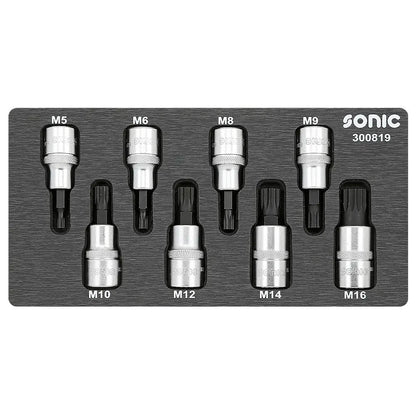 Sonic BMCS Blasformkoffer mit 1/2 Vielzahn Biteinsätze, 8-teilig