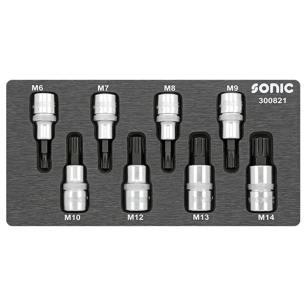 Sonic BMCS Blasformkoffer mit 1/2 Ribe Biteinsätze, 8-teilig