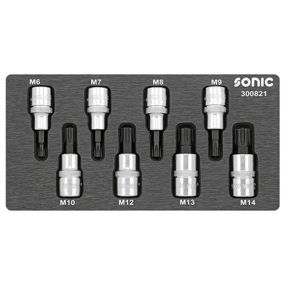 Sonic BMCS Blasformkoffer mit 1/2 Ribe Biteinsätze, 8-teilig