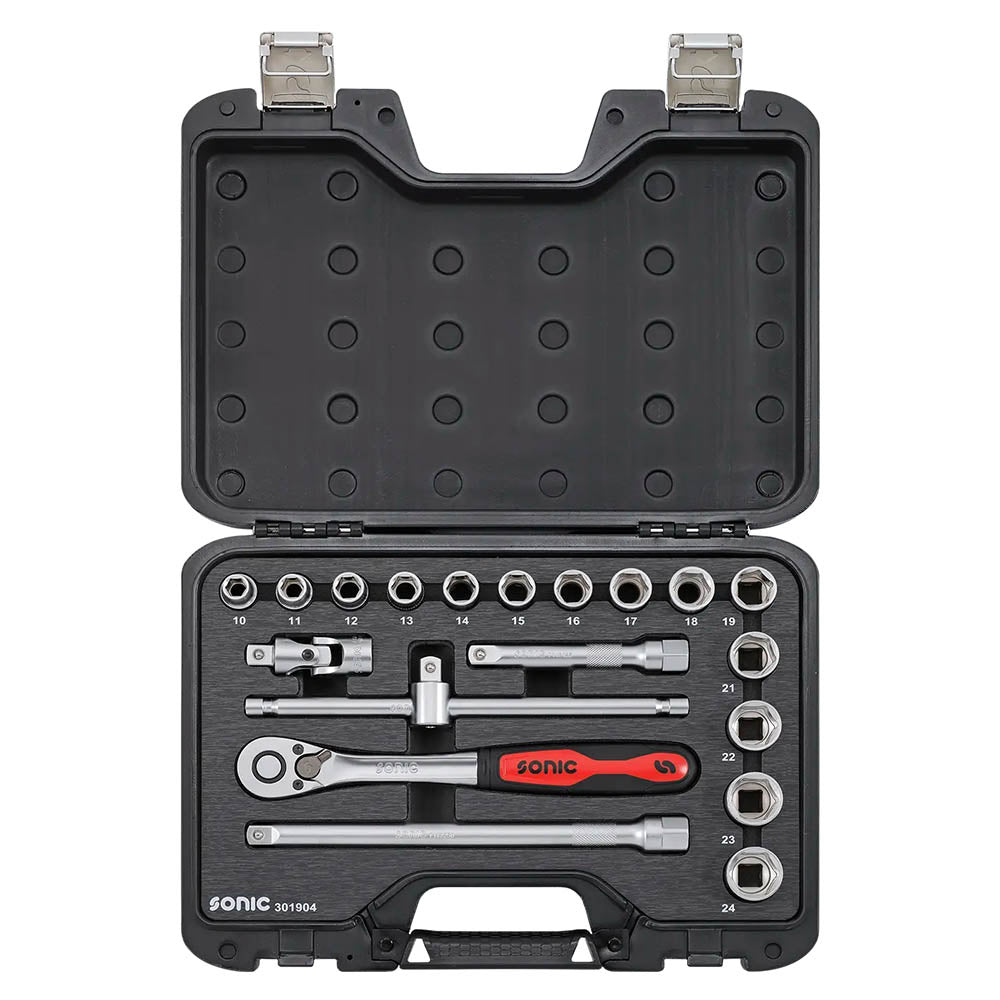 Sonic BMCS Blasformkoffer mit 1/2 Nuss-Satz mit Ratsche, 19-teilig